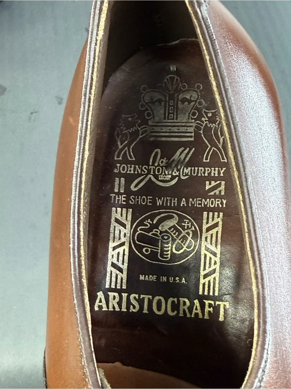 Johnston & Murphy Vintage Aristocraft brown leather Oxford men’s size 9D